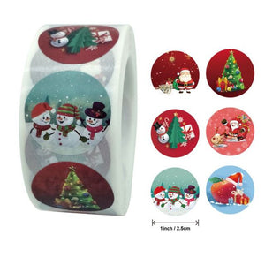 500Pcs 1inch Christmas Seal Labels Stickers for DIY Gift Baking Package Stationery Stickers Merry Christmas Sticker Xmas Navidad