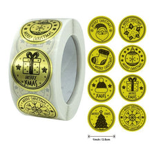 Load image into Gallery viewer, 500Pcs 1inch Christmas Seal Labels Stickers for DIY Gift Baking Package Stationery Stickers Merry Christmas Sticker Xmas Navidad