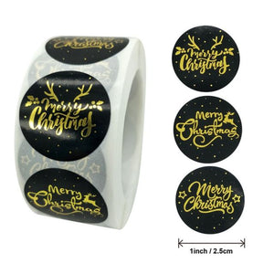 500Pcs 1inch Christmas Seal Labels Stickers for DIY Gift Baking Package Stationery Stickers Merry Christmas Sticker Xmas Navidad