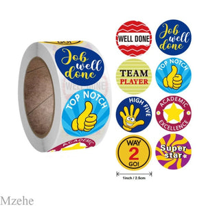 50-500pcs 1inch Round Cartoon Toys Animal stickers for kids Teacher Reward Encourage Sticker Office Stationery for children