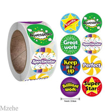 Load image into Gallery viewer, 50-500pcs 1inch Round Cartoon Toys Animal stickers for kids Teacher Reward Encourage Sticker Office Stationery for children
