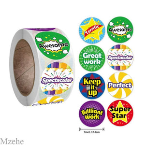 50-500pcs 1inch Round Cartoon Toys Animal stickers for kids Teacher Reward Encourage Sticker Office Stationery for children