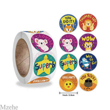 Load image into Gallery viewer, 50-500pcs 1inch Round Cartoon Toys Animal stickers for kids Teacher Reward Encourage Sticker Office Stationery for children