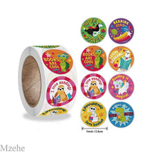Load image into Gallery viewer, 50-500pcs 1inch Round Cartoon Toys Animal stickers for kids Teacher Reward Encourage Sticker Office Stationery for children