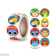 Load image into Gallery viewer, 50-500pcs 1inch Round Cartoon Toys Animal stickers for kids Teacher Reward Encourage Sticker Office Stationery for children