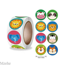 Load image into Gallery viewer, 50-500pcs 1inch Round Cartoon Toys Animal stickers for kids Teacher Reward Encourage Sticker Office Stationery for children