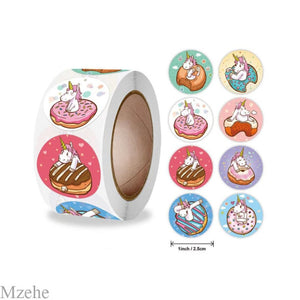 50-500pcs 1inch Round Cartoon Toys Animal stickers for kids Teacher Reward Encourage Sticker Office Stationery for children