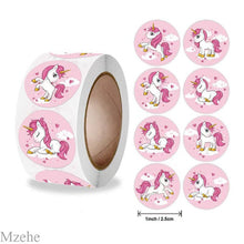 Load image into Gallery viewer, 50-500pcs 1inch Round Cartoon Toys Animal stickers for kids Teacher Reward Encourage Sticker Office Stationery for children