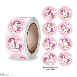 50-500pcs 1inch Round Cartoon Toys Animal stickers for kids Teacher Reward Encourage Sticker Office Stationery for children