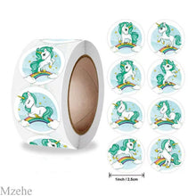 Load image into Gallery viewer, 50-500pcs 1inch Round Cartoon Toys Animal stickers for kids Teacher Reward Encourage Sticker Office Stationery for children