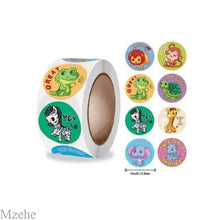 Load image into Gallery viewer, 50-500pcs 1inch Round Cartoon Toys Animal stickers for kids Teacher Reward Encourage Sticker Office Stationery for children