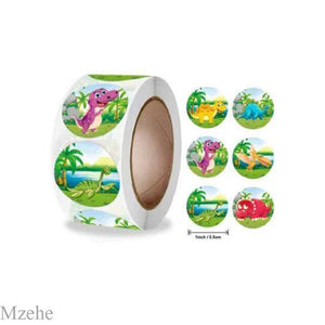 50-500pcs 1inch Round Cartoon Toys Animal stickers for kids Teacher Reward Encourage Sticker Office Stationery for children