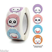 Load image into Gallery viewer, 50-500pcs 1inch Round Cartoon Toys Animal stickers for kids Teacher Reward Encourage Sticker Office Stationery for children