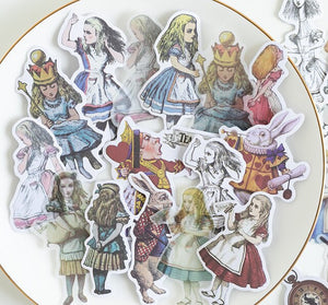 40 pcs/1lot kawaii Stationery Stickers Alice Diary Planner junk journal Decorative Scrapbooking DIY Craft Stickers