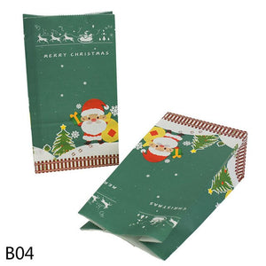 10pc Merry Christmas Gift Bag Santa Claus Snowman Christmas Paper Candy Bag Birthday Wedding Party Decoration Christmas Ornament
