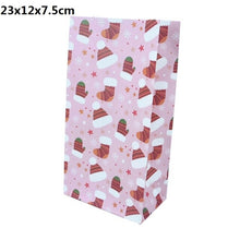 Load image into Gallery viewer, 5/10pcs Kraft paper Christmas Gift Bags Xmas Gift Candy Packing Bag Snowflake Santa Claus Paper Bags For New Year Gift Wrapping