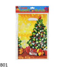 Load image into Gallery viewer, 20pcs/lot 16.4*25cm Christmas Gift Bag Santa Claus Plastic Candy Bag Gift Wrapping Favors Bag For New Year Christmas Decoration