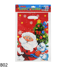 Load image into Gallery viewer, 20pcs/lot 16.4*25cm Christmas Gift Bag Santa Claus Plastic Candy Bag Gift Wrapping Favors Bag For New Year Christmas Decoration