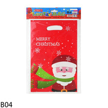 Load image into Gallery viewer, 20pcs/lot 16.4*25cm Christmas Gift Bag Santa Claus Plastic Candy Bag Gift Wrapping Favors Bag For New Year Christmas Decoration