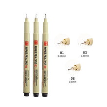 Load image into Gallery viewer, 5/7/9/13 pcs Pigment Liner Manga Markers Set Neelde Art Drawing Paint Brush Pen Waterproof Sketching Stationery School Supplies