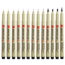 Load image into Gallery viewer, 5/7/9/13 pcs Pigment Liner Manga Markers Set Neelde Art Drawing Paint Brush Pen Waterproof Sketching Stationery School Supplies