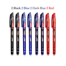 Load image into Gallery viewer, 55 Pcs/Set School Erasable Gel Pens Set 0.5 mm Fine Point Black/Blue/Red ink Ballpoint Pen Stationery Office Writing Supplies