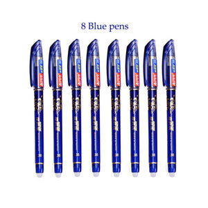55 Pcs/Set School Erasable Gel Pens Set 0.5 mm Fine Point Black/Blue/Red ink Ballpoint Pen Stationery Office Writing Supplies