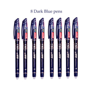 55 Pcs/Set School Erasable Gel Pens Set 0.5 mm Fine Point Black/Blue/Red ink Ballpoint Pen Stationery Office Writing Supplies