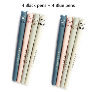 55 Pcs/Set School Erasable Gel Pens Set 0.5 mm Fine Point Black/Blue/Red ink Ballpoint Pen Stationery Office Writing Supplies
