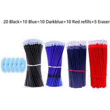 Load image into Gallery viewer, 55 Pcs/Set School Erasable Gel Pens Set 0.5 mm Fine Point Black/Blue/Red ink Ballpoint Pen Stationery Office Writing Supplies