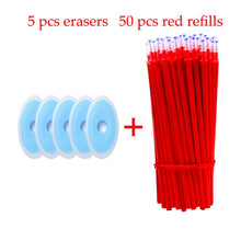 Load image into Gallery viewer, 55 Pcs/Set School Erasable Gel Pens Set 0.5 mm Fine Point Black/Blue/Red ink Ballpoint Pen Stationery Office Writing Supplies