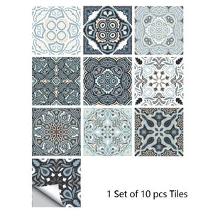 10 Pieces Of Gray Retro Papel De Pared Wallpapers Tile Stickers Transfer Kitchen Bathroom Table Floor Wear-Resistant Wall Decals