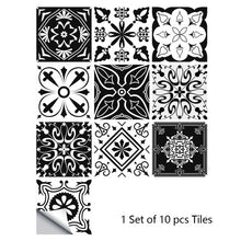 Load image into Gallery viewer, 10 Pieces Of Gray Retro Papel De Pared Wallpapers Tile Stickers Transfer Kitchen Bathroom Table Floor Wear-Resistant Wall Decals