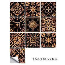 Load image into Gallery viewer, 10 Pieces Of Gray Retro Papel De Pared Wallpapers Tile Stickers Transfer Kitchen Bathroom Table Floor Wear-Resistant Wall Decals