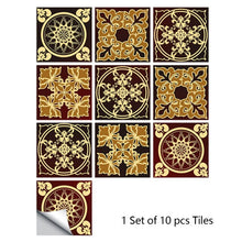 Load image into Gallery viewer, 10 Pieces Of Gray Retro Papel De Pared Wallpapers Tile Stickers Transfer Kitchen Bathroom Table Floor Wear-Resistant Wall Decals