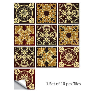 10 Pieces Of Gray Retro Papel De Pared Wallpapers Tile Stickers Transfer Kitchen Bathroom Table Floor Wear-Resistant Wall Decals