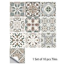 Load image into Gallery viewer, 10 Pieces Of Gray Retro Papel De Pared Wallpapers Tile Stickers Transfer Kitchen Bathroom Table Floor Wear-Resistant Wall Decals