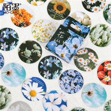 Load image into Gallery viewer, 45Pcs/Box Vintage Flower Series Stickers Scrapbooking Daily Planner Kawaii Sticker DIY Notebook Stationery School Supplies