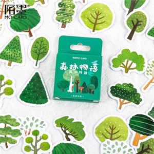 45Pcs/Box Vintage Flower Series Stickers Scrapbooking Daily Planner Kawaii Sticker DIY Notebook Stationery School Supplies
