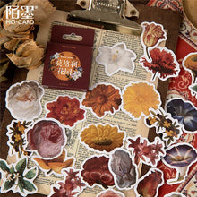 Load image into Gallery viewer, 45Pcs/Box Vintage Flower Series Stickers Scrapbooking Daily Planner Kawaii Sticker DIY Notebook Stationery School Supplies