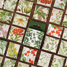 Load image into Gallery viewer, 45Pcs/Box Vintage Flower Series Stickers Scrapbooking Daily Planner Kawaii Sticker DIY Notebook Stationery School Supplies