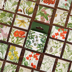 45Pcs/Box Vintage Flower Series Stickers Scrapbooking Daily Planner Kawaii Sticker DIY Notebook Stationery School Supplies