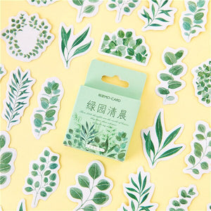 45Pcs/Box Vintage Flower Series Stickers Scrapbooking Daily Planner Kawaii Sticker DIY Notebook Stationery School Supplies