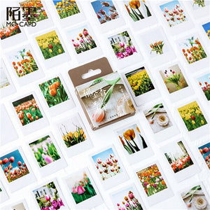 45Pcs/Box Vintage Flower Series Stickers Scrapbooking Daily Planner Kawaii Sticker DIY Notebook Stationery School Supplies