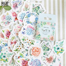 Load image into Gallery viewer, 45Pcs/Box Vintage Flower Series Stickers Scrapbooking Daily Planner Kawaii Sticker DIY Notebook Stationery School Supplies