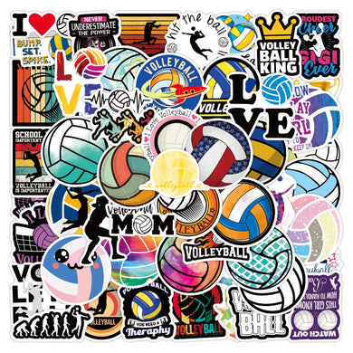 50pcs Sport Volleyball Stickers For Notebooks Stationery Scrapbook Motivational Sticker Craft Supplies Scrapbooking Material