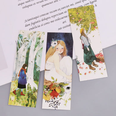 30pcs Girl Bookmarks Paper Page Notes Label Message Card Book Marker School Supplies Stationery