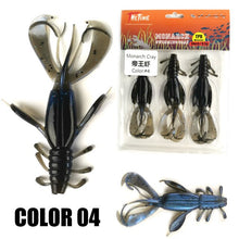Load image into Gallery viewer, 2021 New THETIME Monarch Cray Crazy Flapper Soft Swim Crayfish Silicone Texas NED Rig Shrimp Bait For Bass Fishing Tackle