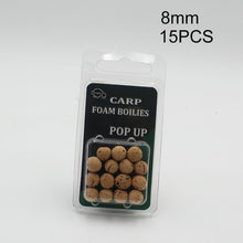 Load image into Gallery viewer, 15PCS Floats Ball Beads Beans Carp Fishing Boilies NO Sweet Smell  Lure Floating Bottom Hair Rig Popup Fishing Bait 