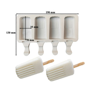 3/4 Bear/Dinosaur/Oval Ice Cream Silicone Mold Jelly Chocolate Popsicle Cake Mould Cake Decorating Tools Bakeware